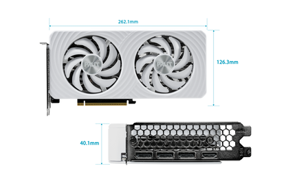 Tarjeta de video Nvidia RTX 5060 8GB Palit White OC Dual Fan