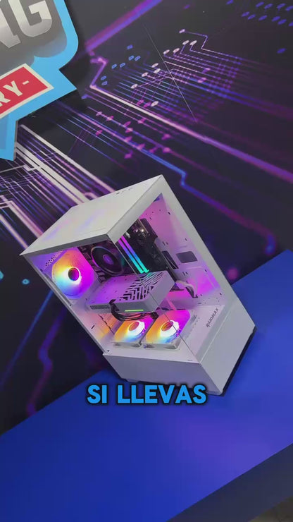 Torre Velvet: Ryzen 7 5700 - Board B550M Wifi - 16GB 2x8 RGB - M.2 512GB - Escoge la Gráfica - 850W 80+ Bronze